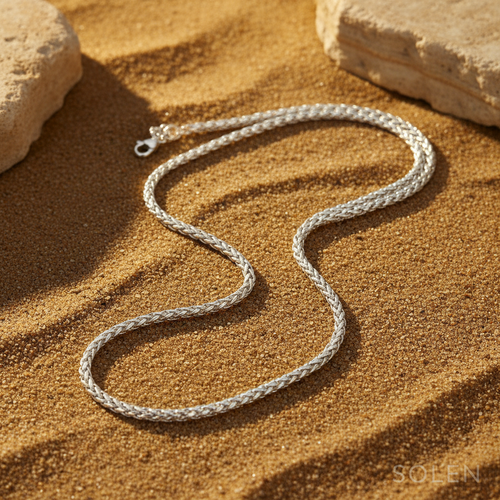 Necklace with desert background