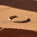 Slim Gold Faceted Cuff
